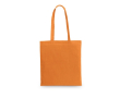 Branded coloured cotton bag 140 g/m² colour orange