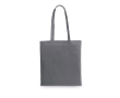 Branded coloured cotton bag 140 g/m² colour dark grey