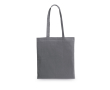Branded coloured cotton bag 140 g/m² colour dark grey