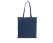 Branded coloured cotton bag 140 g/m² colour navy-blue