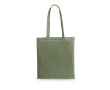 Branded coloured cotton bag 140 g/m² colour military green