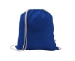 Drawstring backpack in recycled cotton and polyester, 150 g/m2 colour royal blue