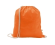 Drawstring backpack in recycled cotton and polyester, 150 g/m2 colour orange
