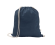 Drawstring backpack in recycled cotton and polyester, 150 g/m2 colour navy-blue
