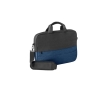 Recycled polyester laptop case with trolley strap, 15\" colour blue