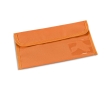 Document bag for travel documents with viewing window colour orange