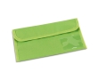 Document bag for travel documents with viewing window colour light-green