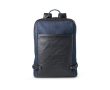 Stylish laptop backpack with mixed materials, 15.6'' colour denim blue