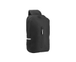 Padded RPET shoulder bag with reflectors and pocket colour black