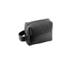 Handbag in recycled materials with lined interior and side handle colour black