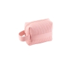 Handbag in recycled materials with lined interior and side handle colour light pink