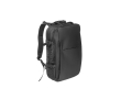 Heavy-duty travel backpack in recycled polyester for laptop, 17.3\" colour black