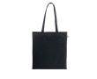 Recycled cotton-polyester shopping bag, 150 g/m2 colour black