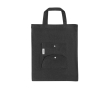 Foldable cotton bag with integrated cover, 140 g/m2 colour black