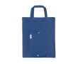 Foldable cotton bag with integrated cover, 140 g/m2 colour blue