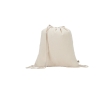 Natural recycled cotton drawstring backpack, 180 g/m2 colour natural