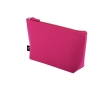 Spacious recycled felt toiletry bag with zip closure colour pink