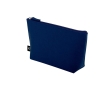 Spacious recycled felt toiletry bag with zip closure colour blue