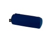 Cylindrical recycled felt pencil case with zip closure colour blue
