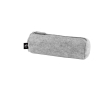 Cylindrical recycled felt pencil case with zip closure colour light grey