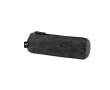Cylindrical recycled felt pencil case with zip closure colour dark grey