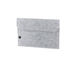 Recycled felt sleeve with compartment for 14\" laptop colour light grey