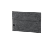 Recycled felt sleeve with compartment for 14\" laptop colour dark grey