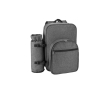 Recycled polyester picnic cooler backpack with utensils colour dark grey