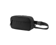 Recycled polyester bum bag with lining and two compartments colour black