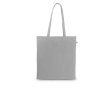 Organic cotton shopping bag with long handles, 140 g/m2 colour light grey