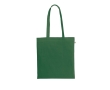 Organic cotton shopping bag with long handles, 140 g/m2 colour dark green
