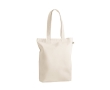Recycled cotton-polyester bag with long handles, 280 g/m2 colour natural