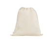 Natural drawstring backpack made entirely of cotton, 140 g/m2 colour natural