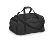 300D polyester sports bag with adjustable shoulder strap colour black