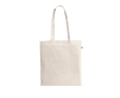 Organic cotton shopping bag with long handles, 180 g/m2 colour natural