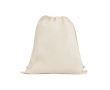 Drawstring backpack made from organic cotton with handles, 140 g/m2 colour natural