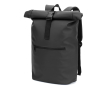 Roll-top laptop backpack in synthetic leather 15 L 16\" colour black