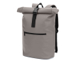 Roll-top laptop backpack in synthetic leather 15 L 16\" colour grey