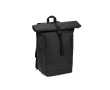 Recycled polyester waterproof roll-top travel backpack, 14\" colour black