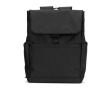 Faux leather flap backpack ideal for 16\" laptops colour black