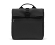Roll-top insulated bag with adjustable faux leather closure 7L colour black