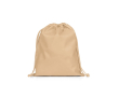 Medium drawstring backpack in non-woven fabric with heat-sealed closure 60 g/m² colour light brown