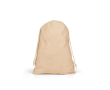 Large non-woven drawstring backpack with heat-sealed closure 60 g/m² colour light brown