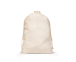 Large cotton drawstring backpack with handles and closure 120 g/m² colour natural