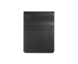 Durable laptop sleeve made from faux leather, 14\" size colour black