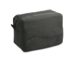 Affordable toiletry bag made of microfibres with zip, Pocket colour black
