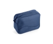Affordable toiletry bag made of microfibres with zip, Pocket colour blue