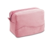 Affordable toiletry bag made of microfibres with zip, Pocket colour pink