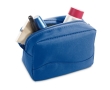 Affordable toiletry bag made of microfibres with zip, Pocket colour royal blue