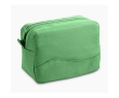 Affordable toiletry bag made of microfibres with zip, Pocket colour light-green